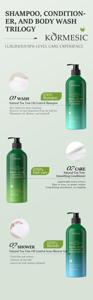 Kormesic Natural tea tree acne shower gel