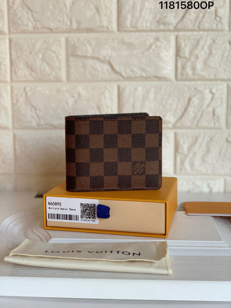 LV Check Leather Wallet