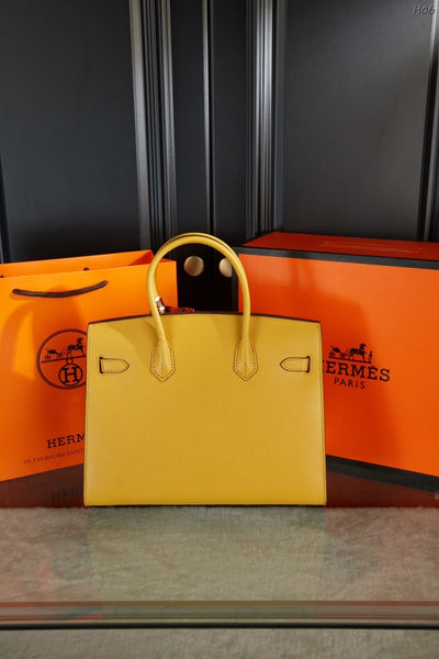 Hermes brikin yellow handbag