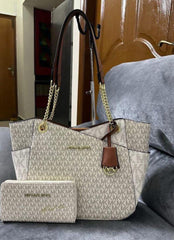 Mk bag with wallet bag white edition