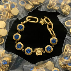 Gold V Medusa Bracelet