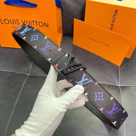 LV sparkling belt leather