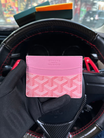 Gyrd pink card holder Limited Edition Leather