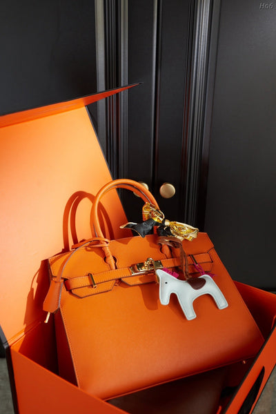 Hermes brikin orange handbag