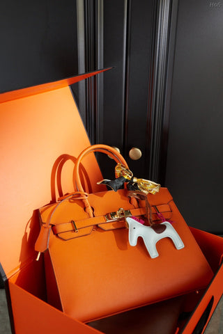Hermes brikin orange handbag