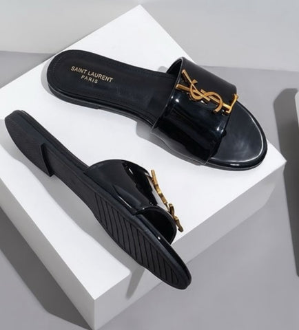 YSL black edition slipper