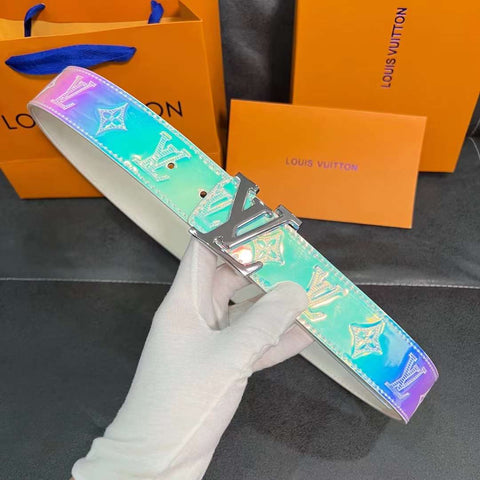 Famous brand holographic Edition Leather Belt