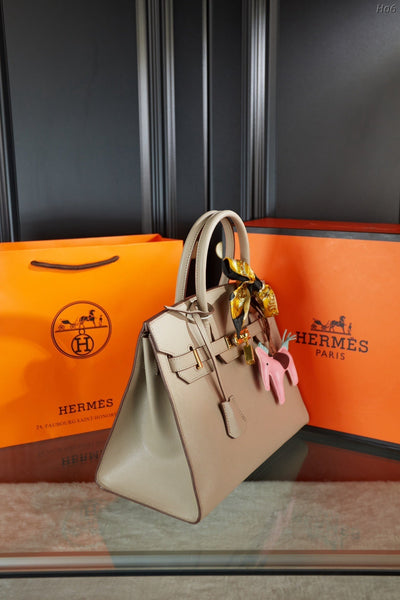 Hermes brikin khaki handbag