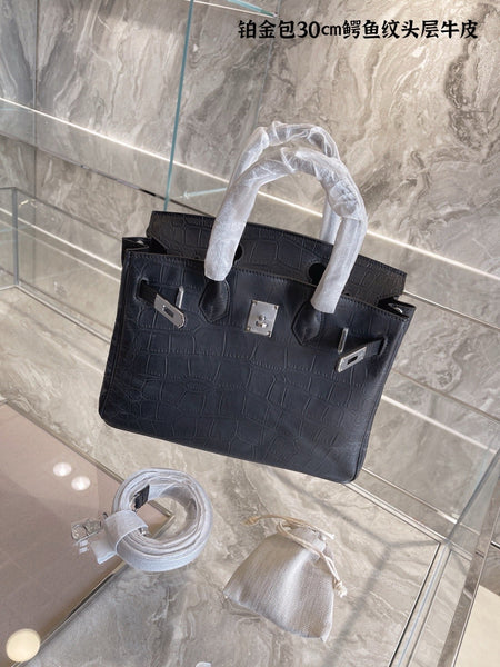 Black hermes brikin handbag