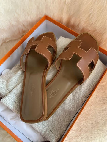 Hermes Brown Limited Edition Slippers 2025