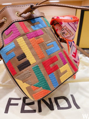 Fndi bucket rainbow bag