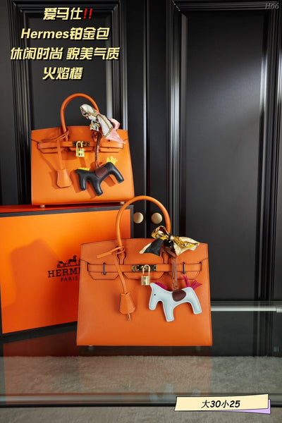 Hermes brikin orange handbag