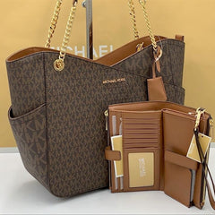 MK Jet Set Large X chain Logo shoulder tote bag