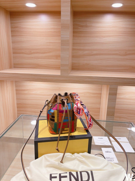 Fndi bucket rainbow bag