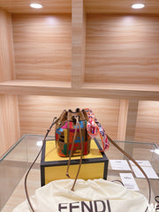 Fndi bucket rainbow bag