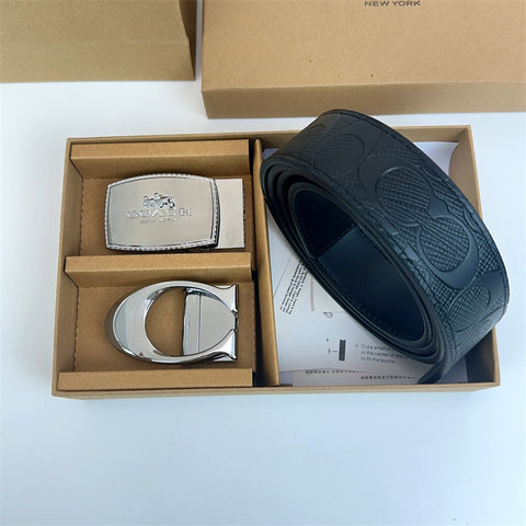 Coch 2 buckel Leather Belt set