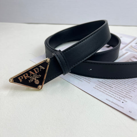 Leather Prda Black With logo