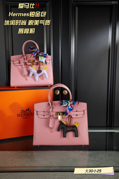Hermes brikin pink handbag