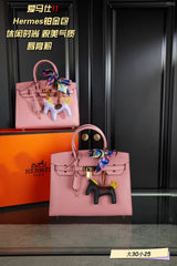 Hermes brikin pink handbag