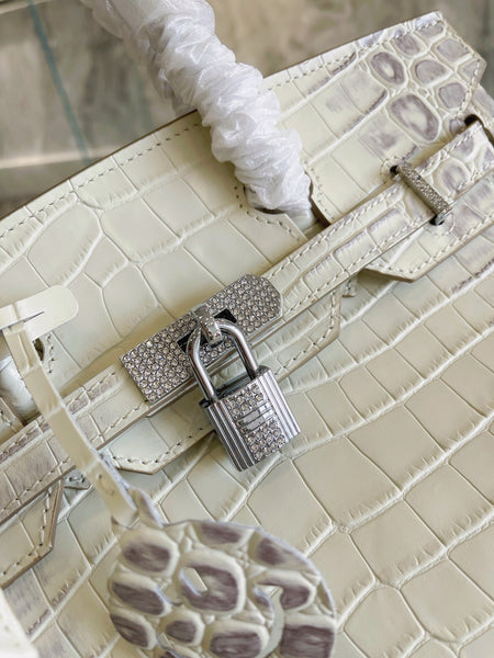 Hermes white brinkin handbag