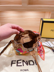 Fndi bucket rainbow bag