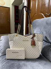 MK Jet Set Large X chain Logo shoulder tote bag