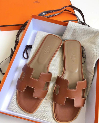 Hermes Brown Limited Edition Slippers 2025