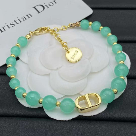 CD Floral Green Bracelet