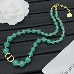CD Floral Green Necklace