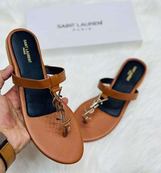 YSL Cassandra Flat Sandals Limited Edition