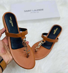 YSL Cassandra Flat Sandals Limited Edition