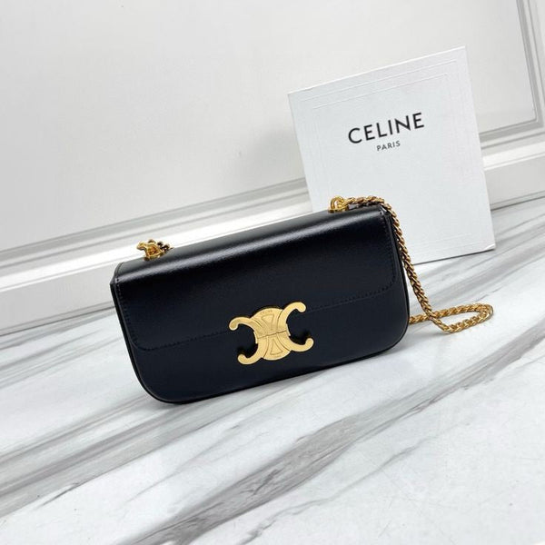 Celine shiny Calf Leather Chain bag