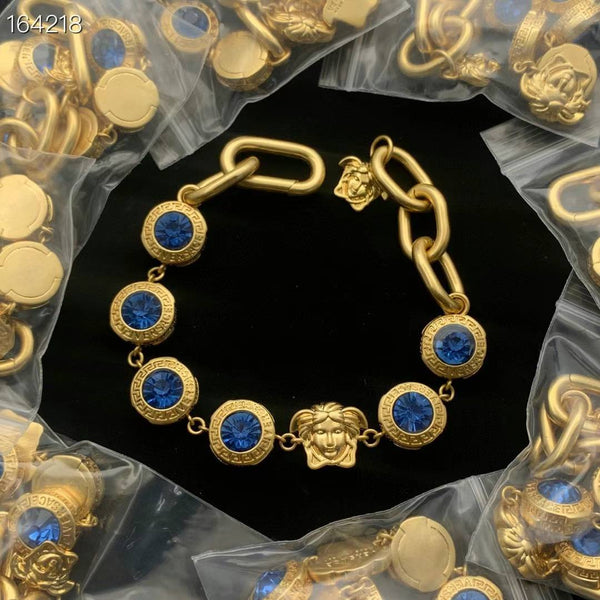 Gold V Medusa Bracelet