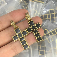 G Silver and Gold Earrings