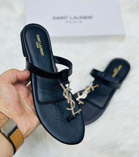 YSL Cassandra Flat Sandals Limited Edition