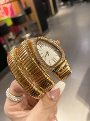 bvlgri Gold Double Surround Serpent-Shaped